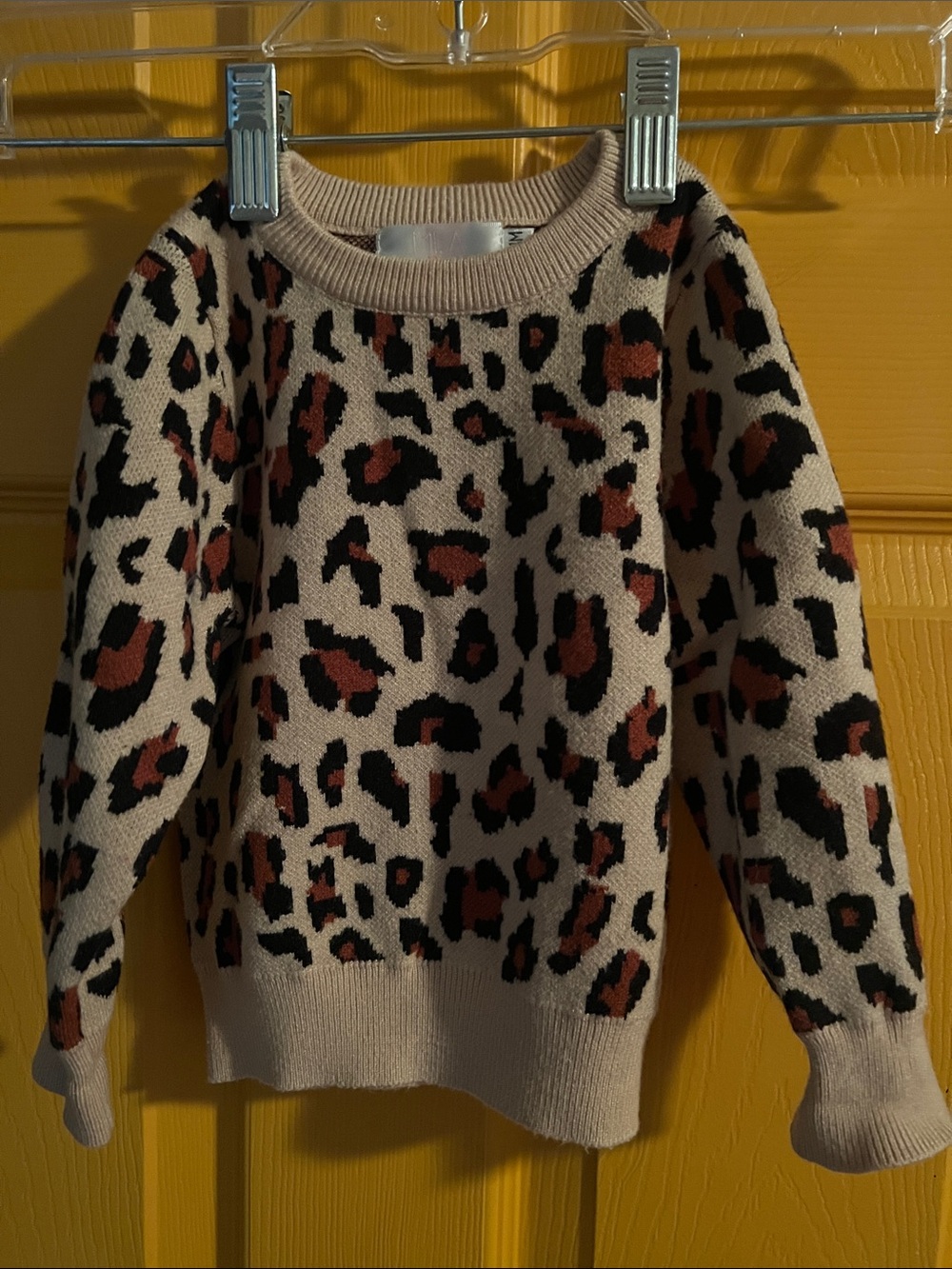 12-24 MONTHS BABY GIRL LEOPARD PRINT PULLOVER SWEATER MILA & ROSE